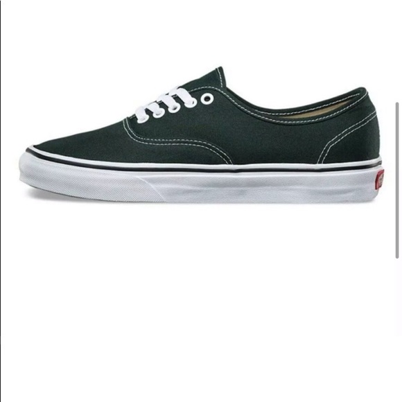 Vans authentic scarab green white sneaker shoes - Picture 2 of 4